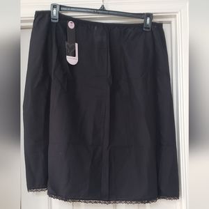 NWT Black Cotton half slip - 3X